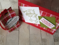 Weihnachtskarte Schlittschuh und Box