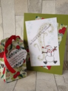 Weihnachtskarte Schneemann und Box