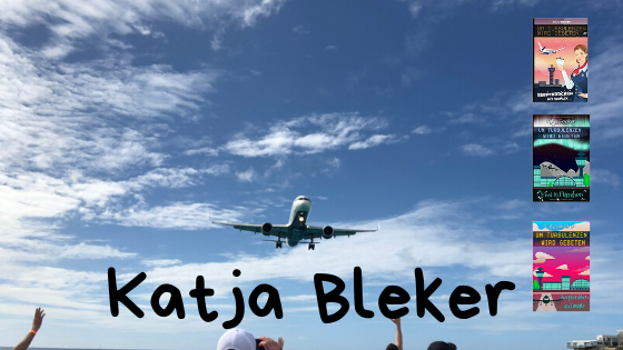Blog Banner zum Beitrag über die Autorin Katja Bleeker und ihre Buchreihe Um Turbulenzen wird gebeten