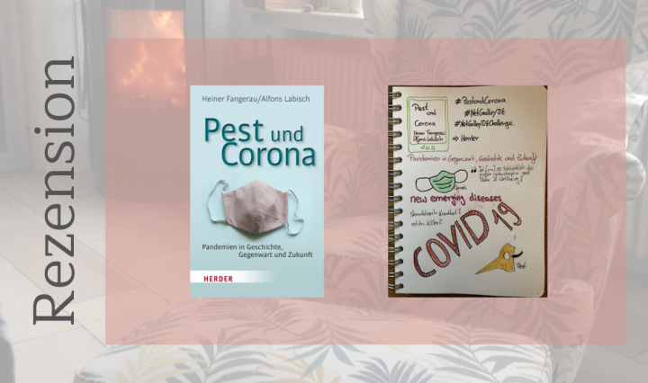 Pest und Corona von Heiner Fangerau und Alfons Labisch Cover und Sketchnote zum Buch