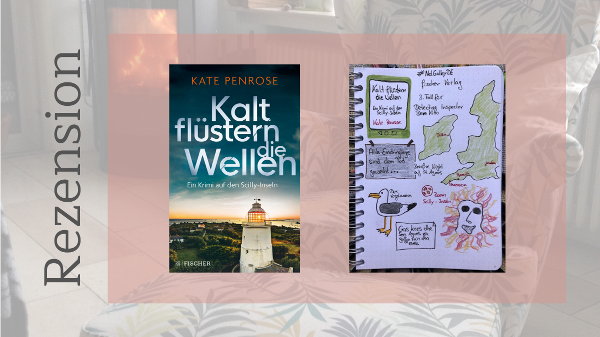 Kalt flüstern die Wellen von Kate Penrose Sketchnote zum Buch