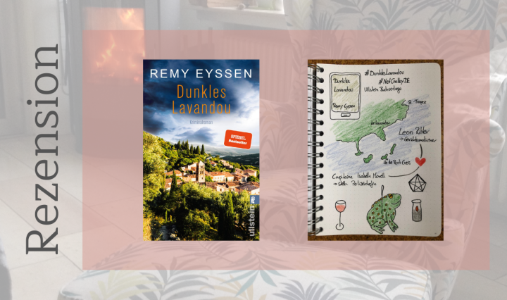 Dunkles Lavandou von Remy Eyssen Sketchnote und Rezension zum Buch von Kerstins Kartenwerkstatt